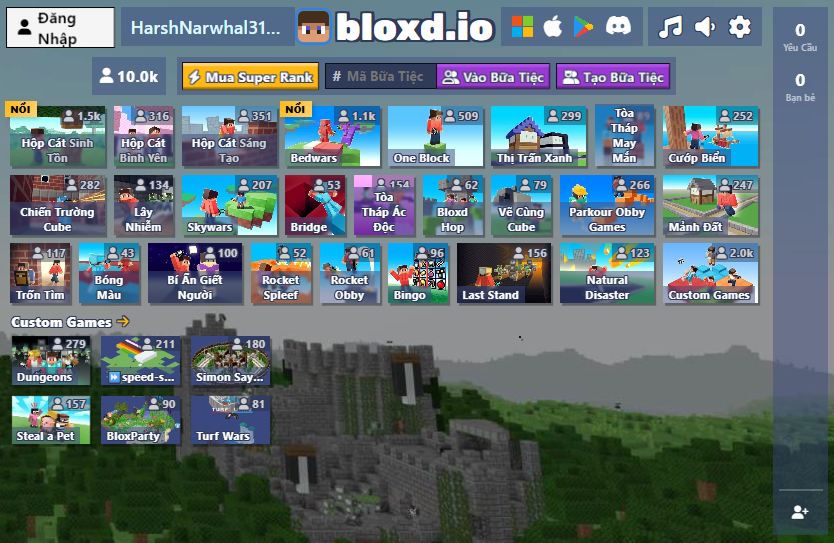 Bloxd.io main menu