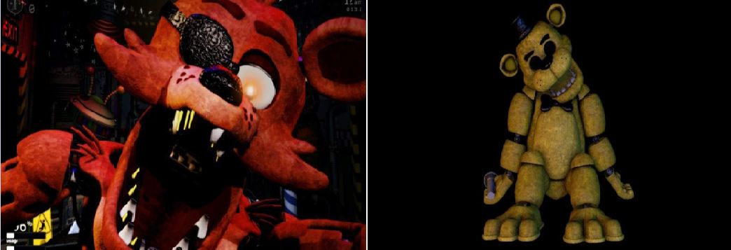 Five Nights at Freddy's Foxy the Pirate and Golden Freddy