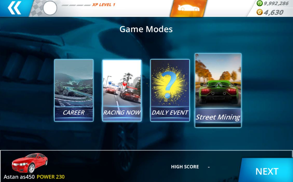 Four Engaging Modes in Traffic Tour game