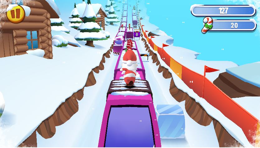 Santa Run game interface