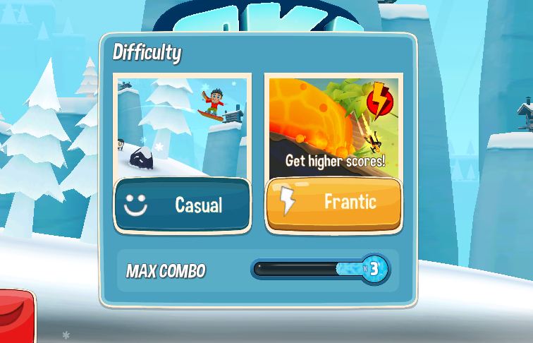 Ski Frenzy Casual and Frantic Modes