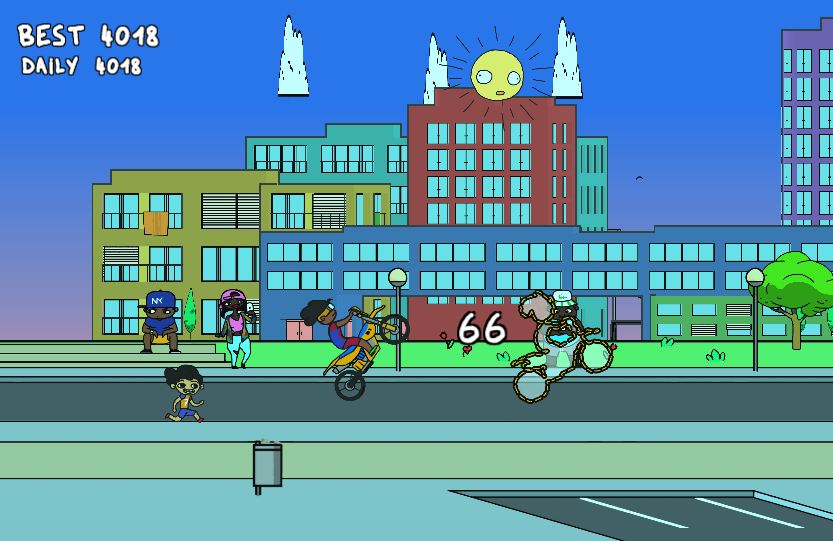 Staying inside these shapes to multiply points in Wheelie Party