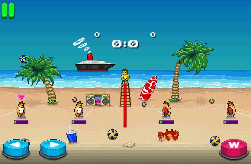 Summer Vibe Interface of Arcade Volley