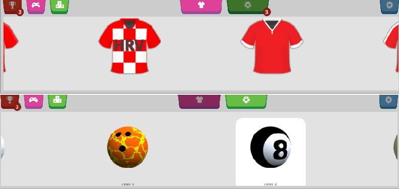 choose new ball and clothers in Orbit Kick