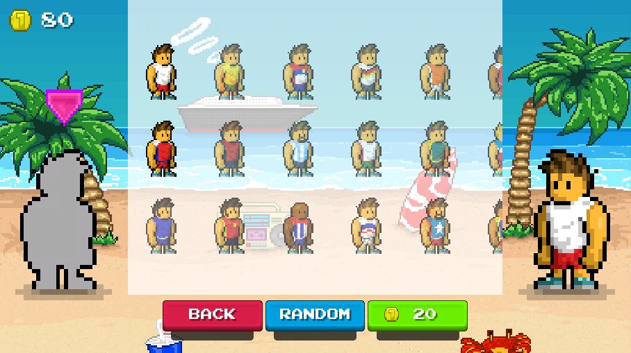 choose your team and opponents in Arcade Volley