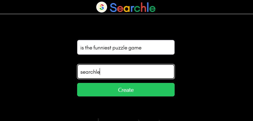 create your own puzzle in Searchle game