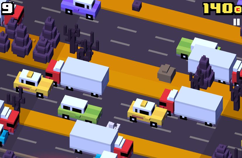 crossy road game interface