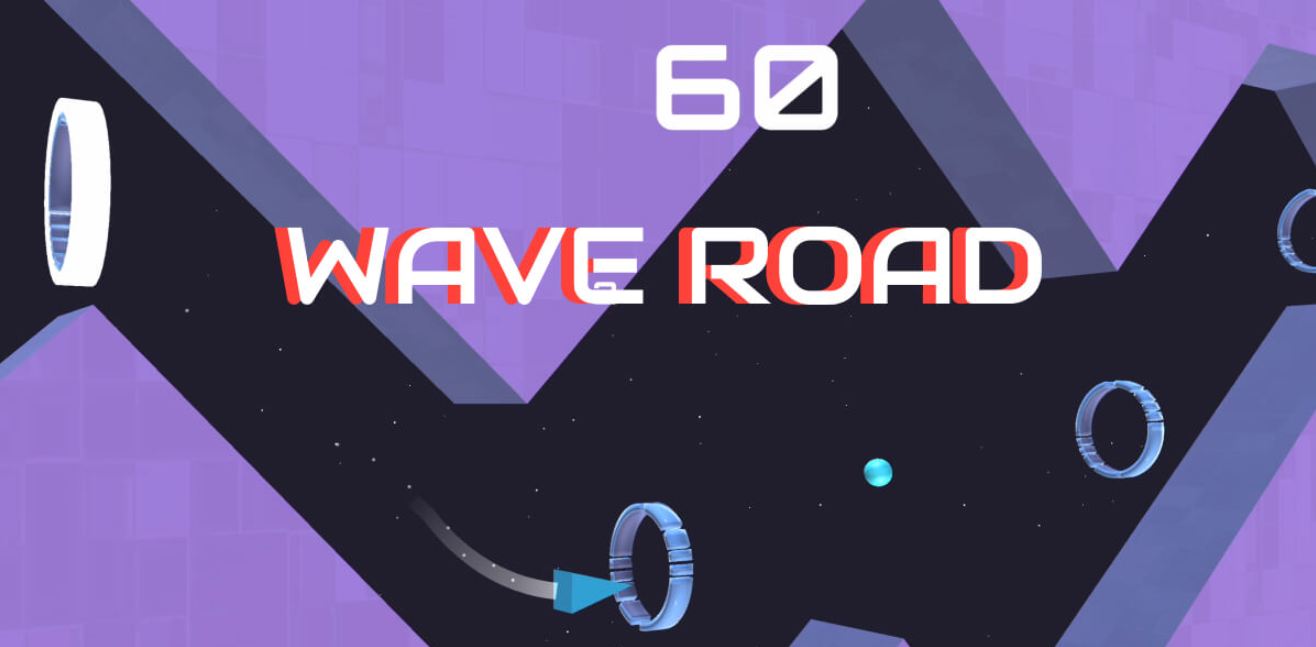 the simple interface of Wave Road game